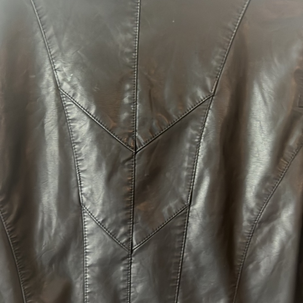 Lulu’s Up on a Tuesday Black Vegan Leather Jacket.  Size Large. - Picture 11 of 14